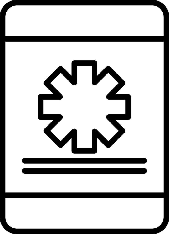 M-Health Line Icon vector