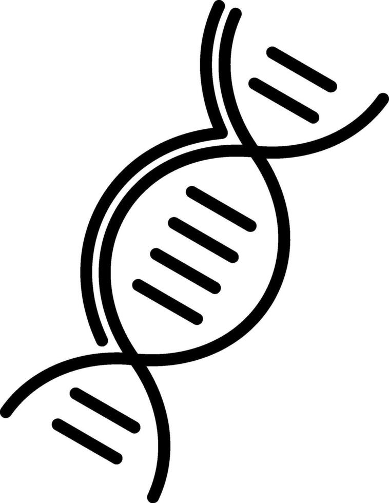 DNA Line Icon vector