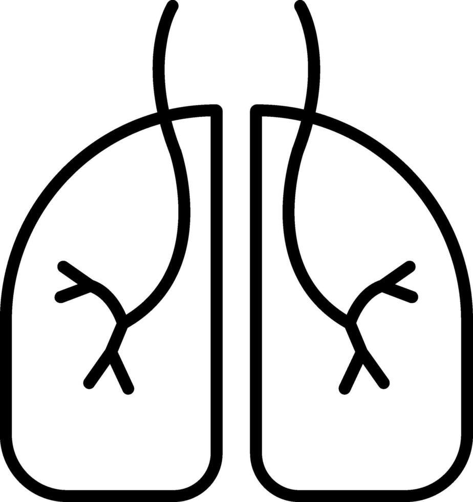 Pulmonology Line Icon vector