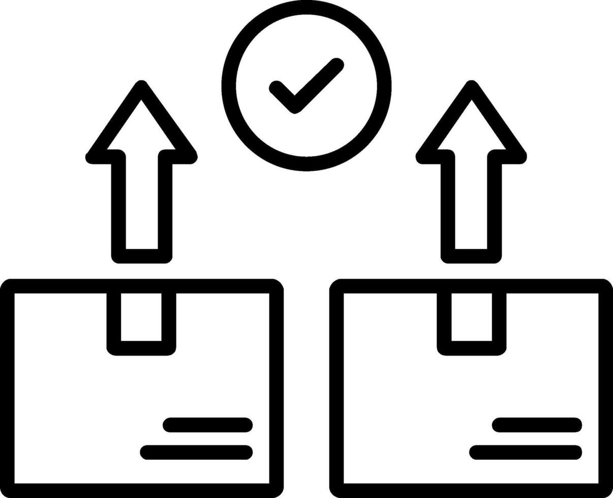 Parcel Line Icon vector