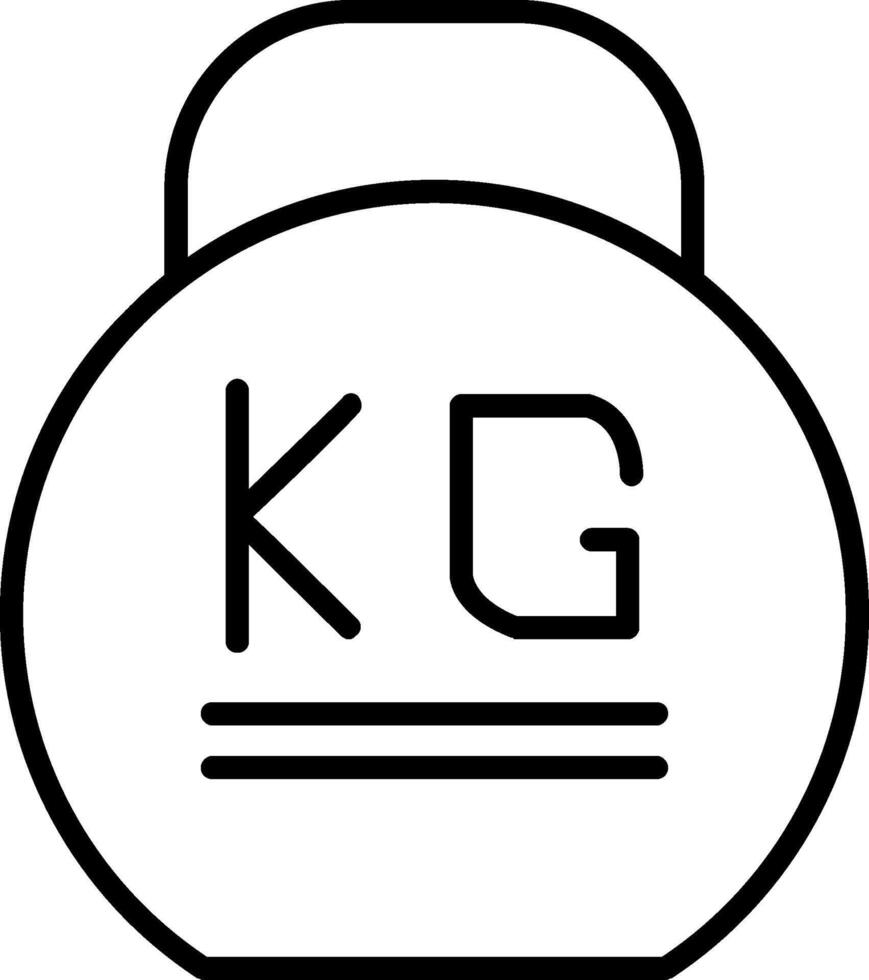 Weight Line Icon vector