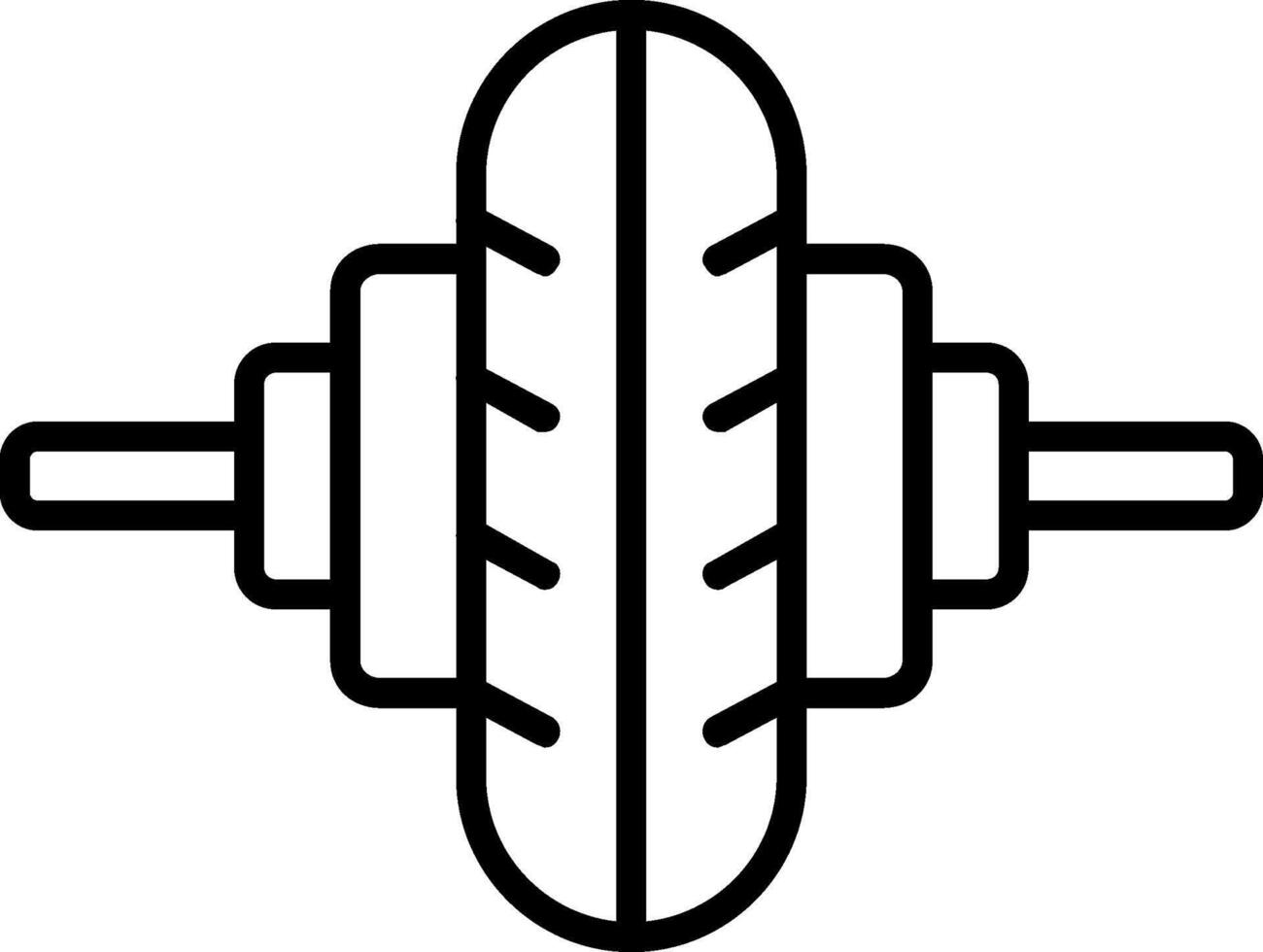 crossfit línea icono vector