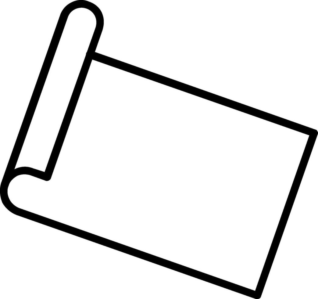 Yoga Mat Line Icon vector