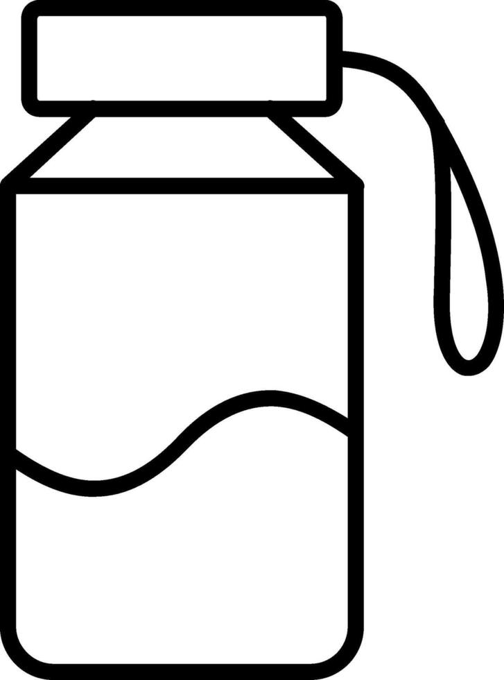 Water Bottle Line Icon vector