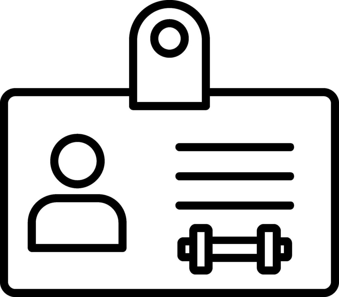 Member Card Line Icon vector