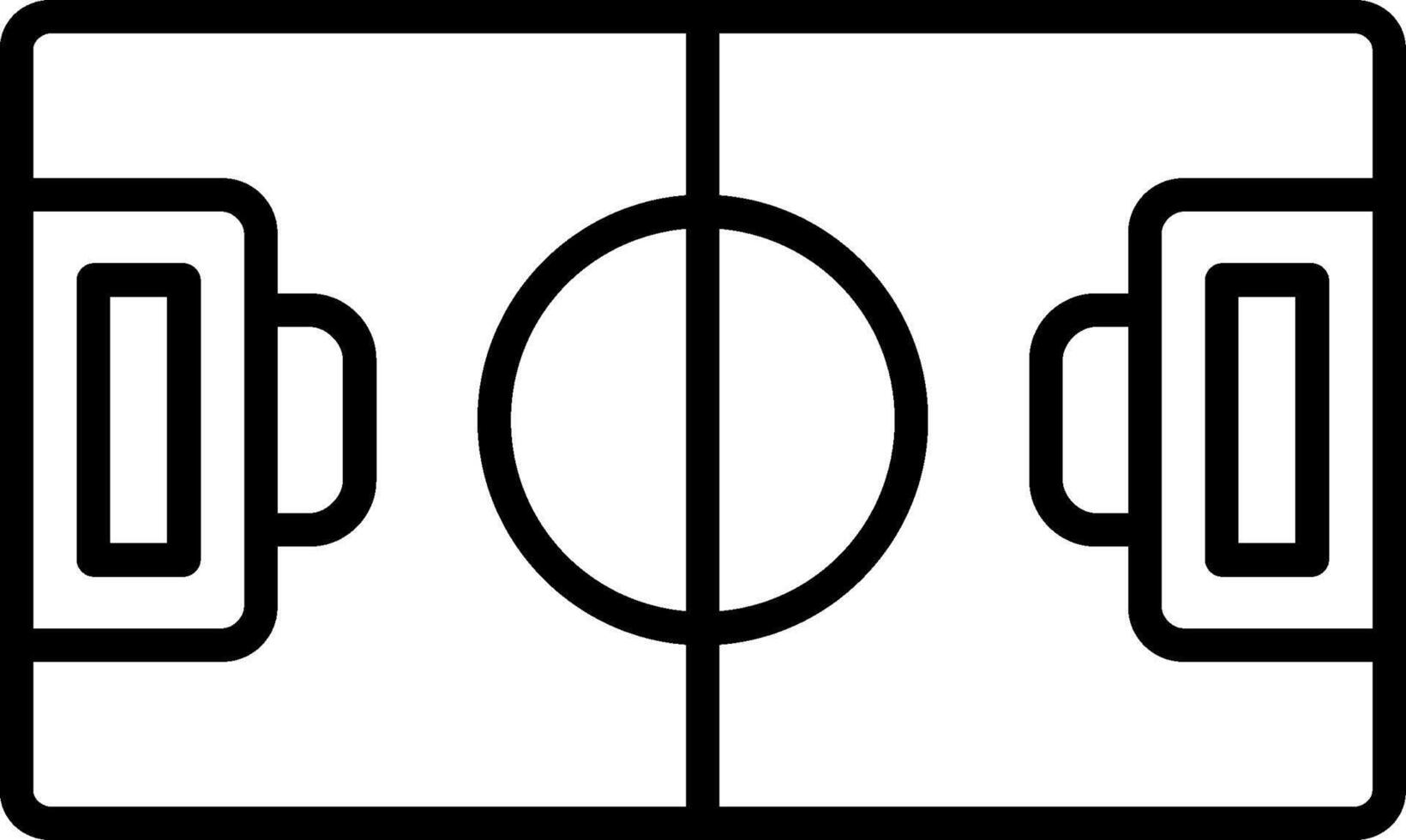 Football Field Line Icon vector