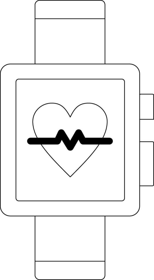 icono de línea de reloj inteligente vector