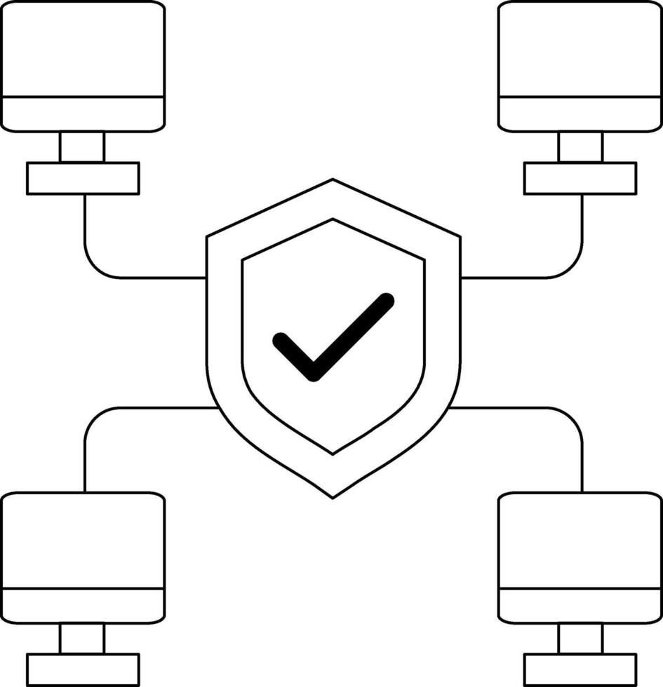 Network Line Icon vector