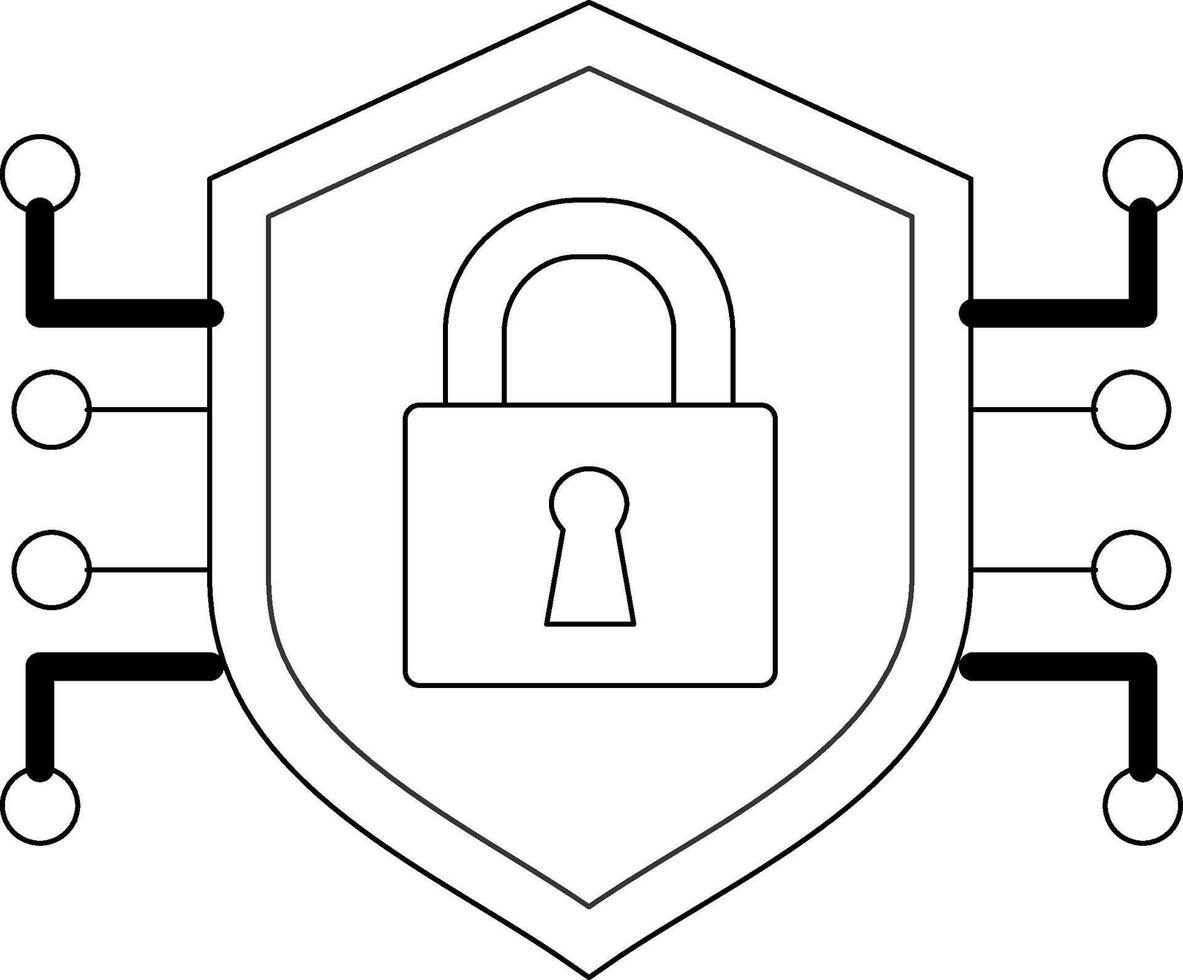 Encrypted Line Icon vector