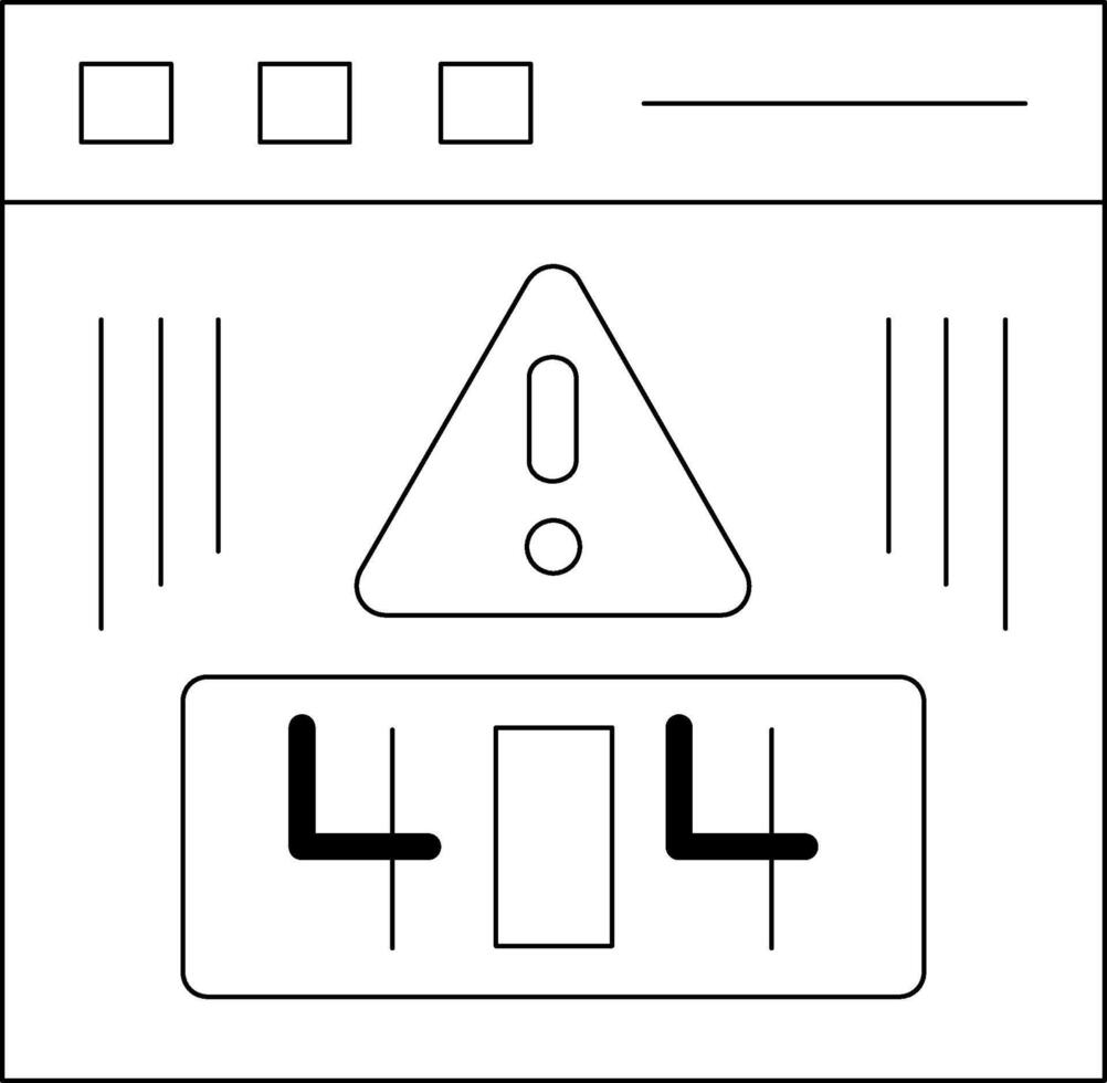 icono de línea de error vector