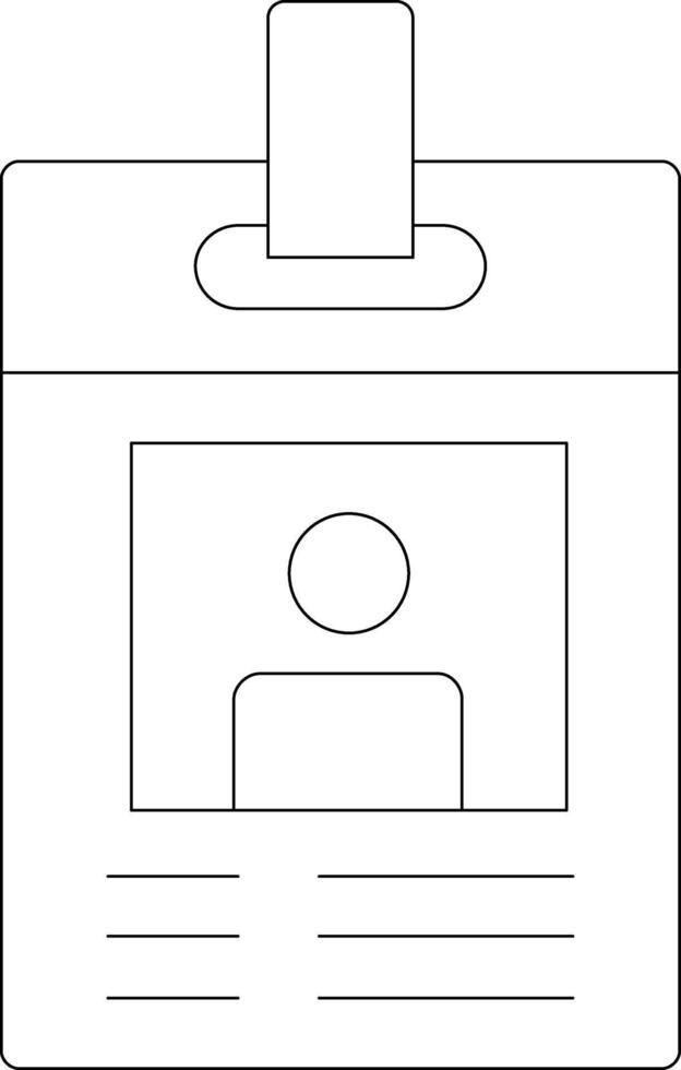 Identity Card Line Icon vector