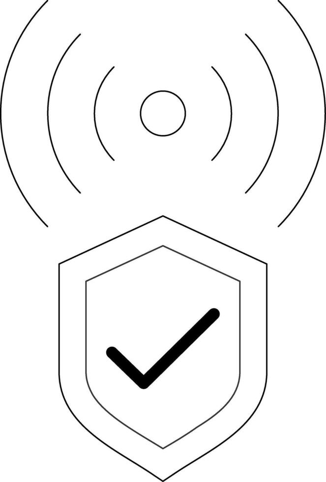 Wifi Signal Line Icon vector