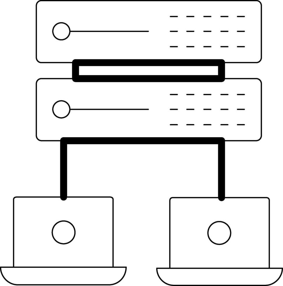 Local Network Line Icon vector