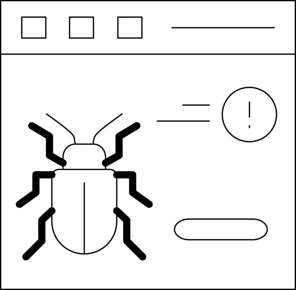 icono de línea de virus vector