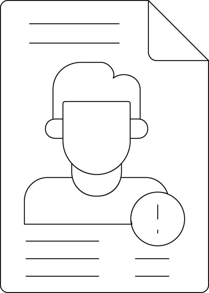 Personal Informsation Line Icon vector