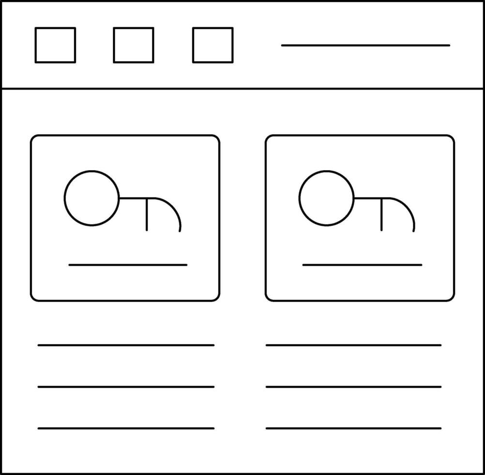 Password Manager Line Icon vector