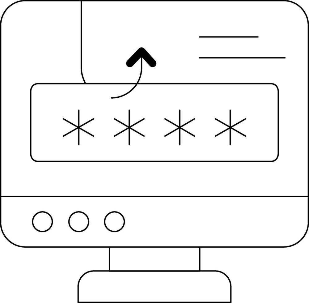 Phishing Line Icon vector