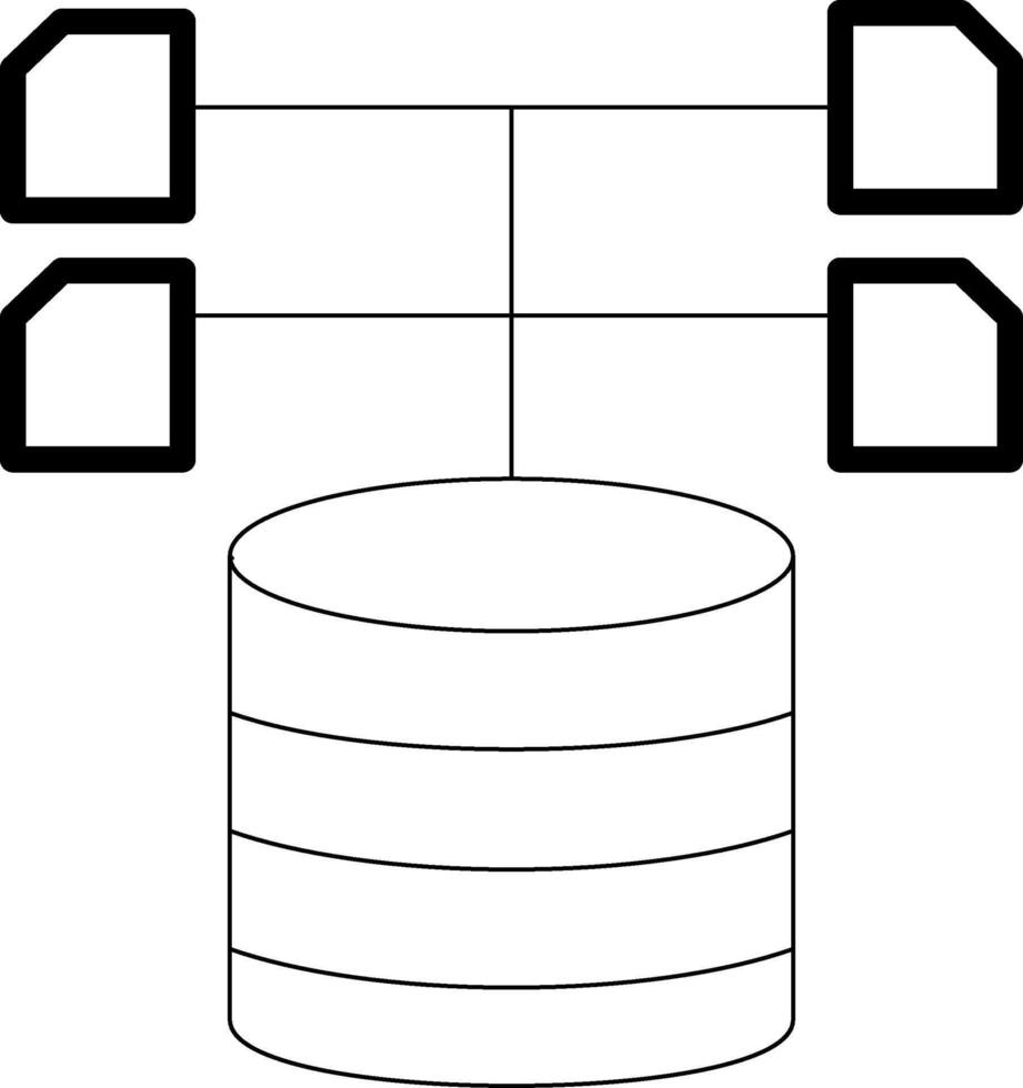 Data Collection Line Icon vector