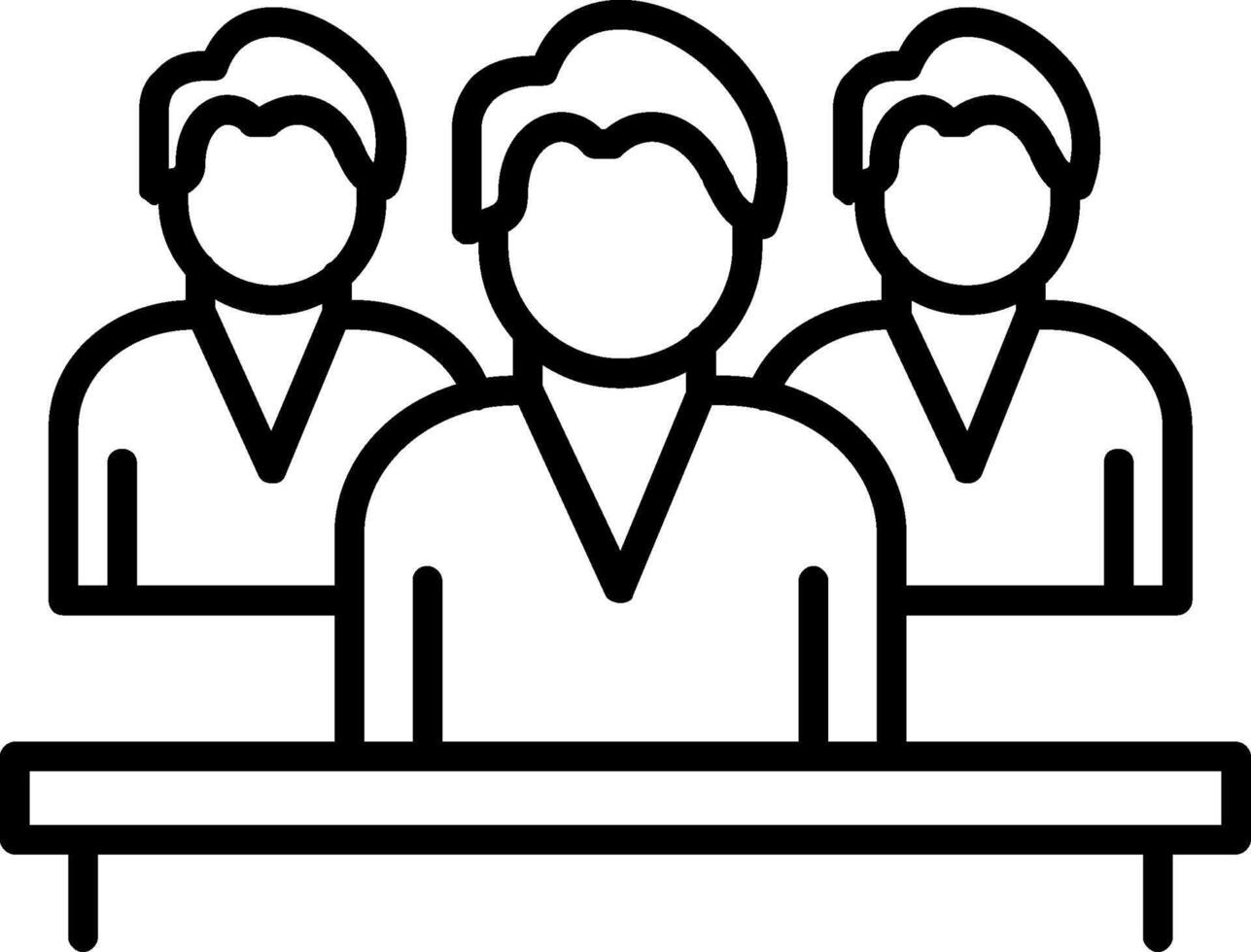 Company Meeting Line Icon vector