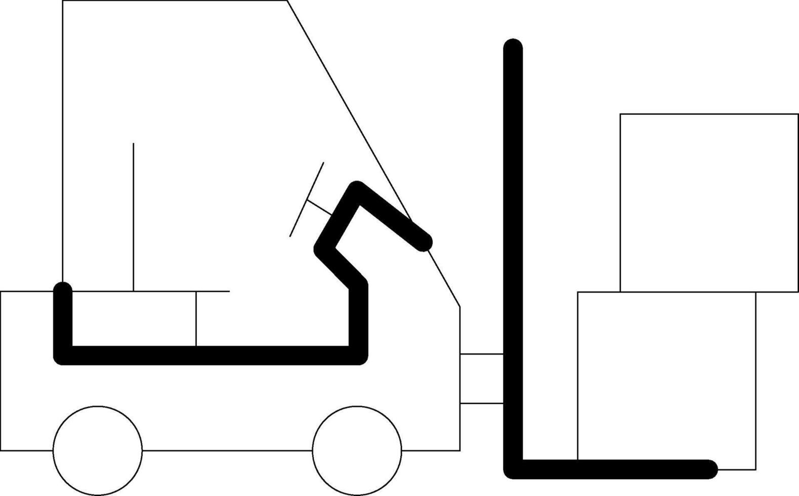 Lift Truck Line Icon vector