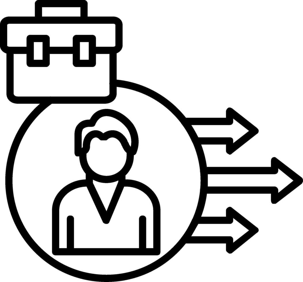 Leadership Approach Line Icon vector