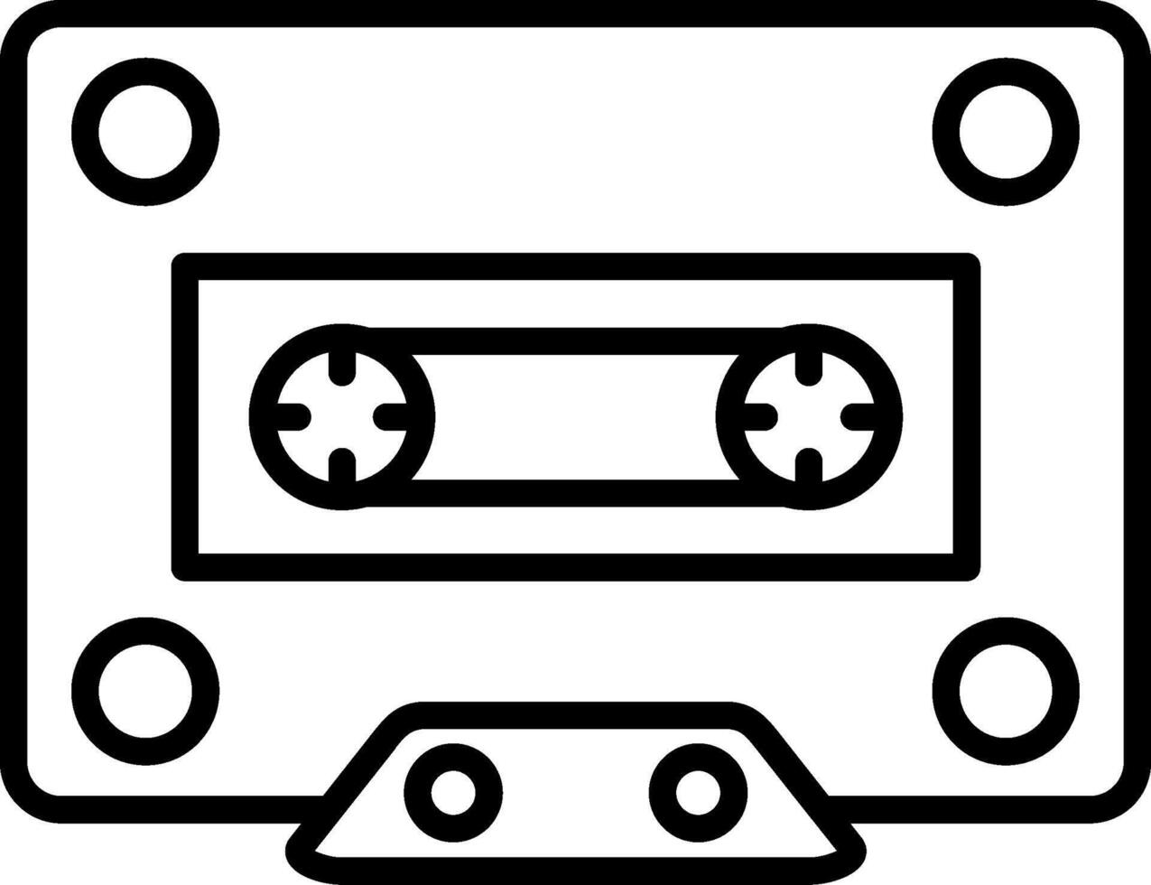 Cassette Line Icon vector