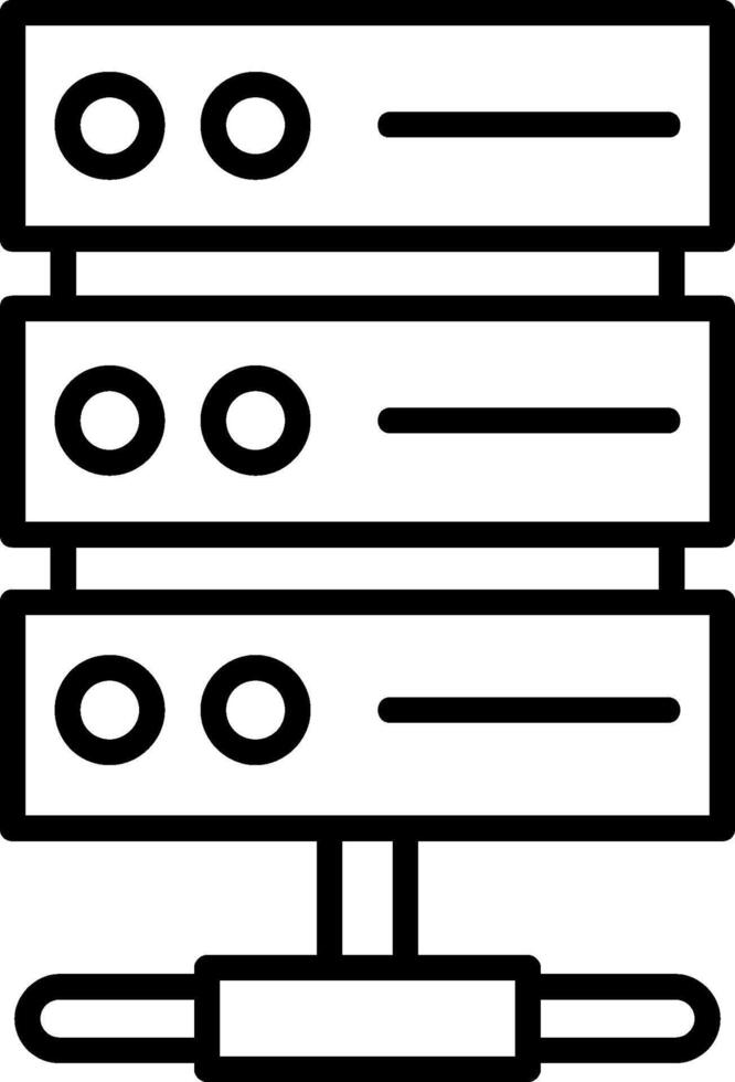 Server Rack Line Icon vector