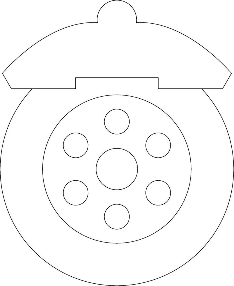 Brake Pad Line Icon vector