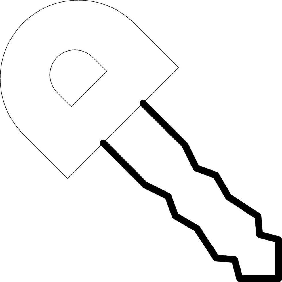 Car Key Line Icon vector