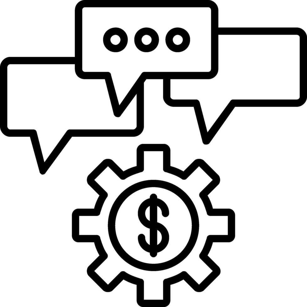 Business Dialog Line Icon vector