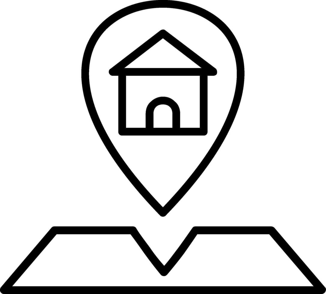 Location Line Icon vector