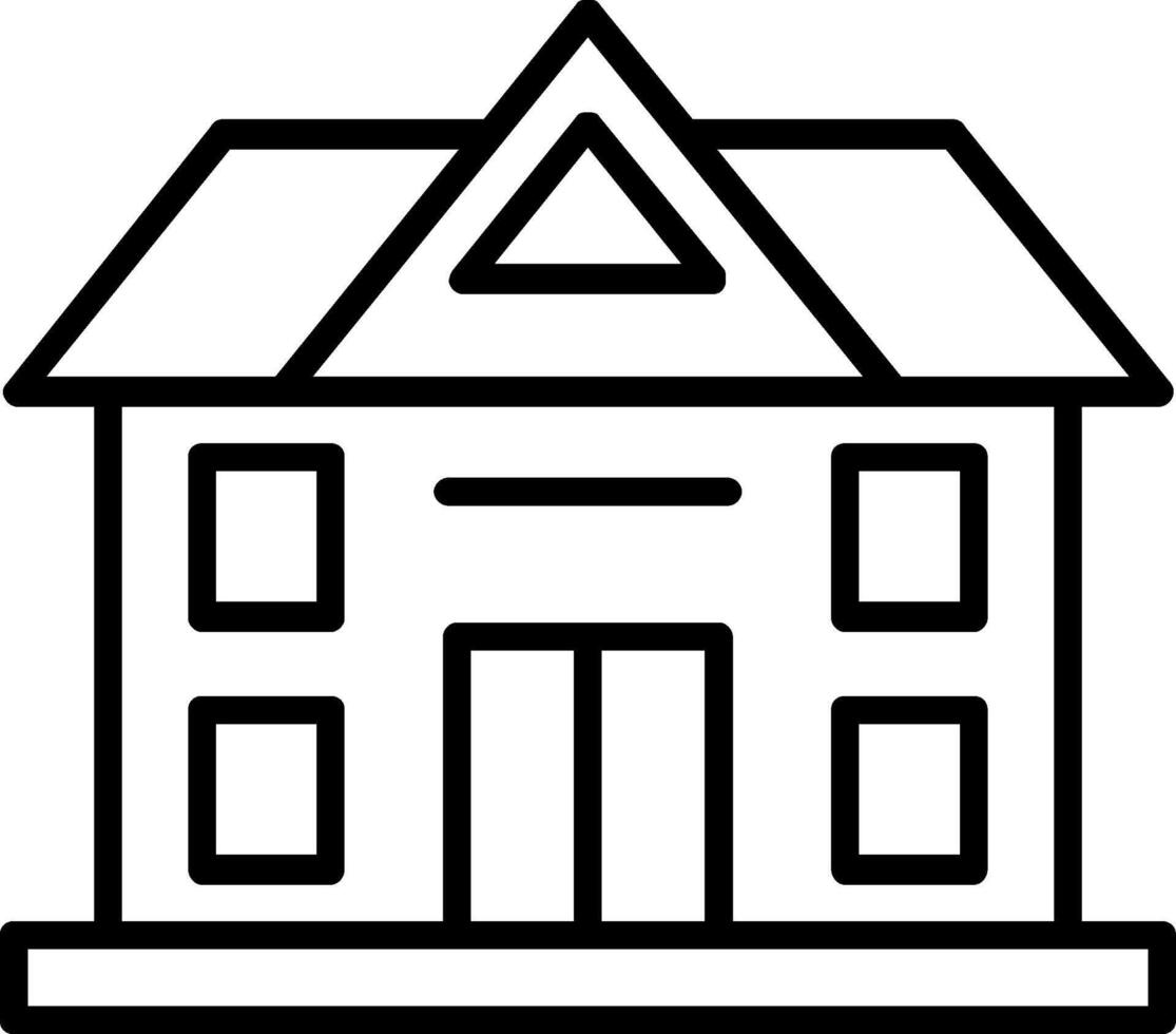 Mansion Line Icon vector