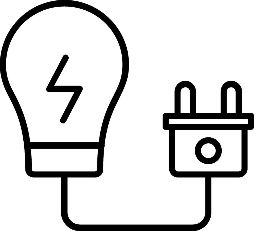 icono de línea de electricidad vector