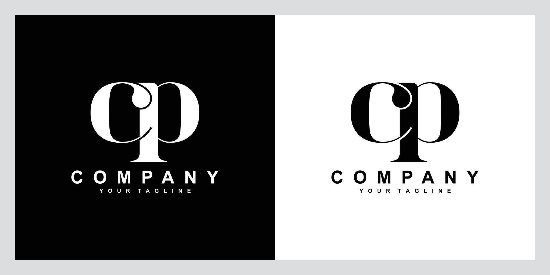 CP Letter Initial Logo Design Template vector