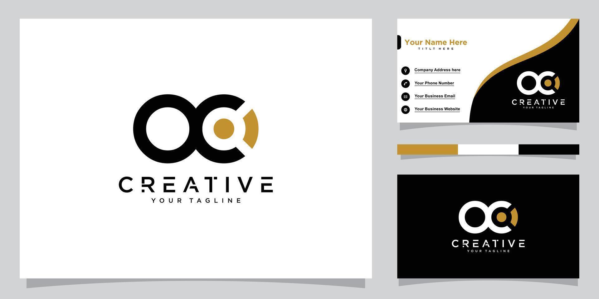Initial OC, CO Alphabets Letters Logo Monogram vector
