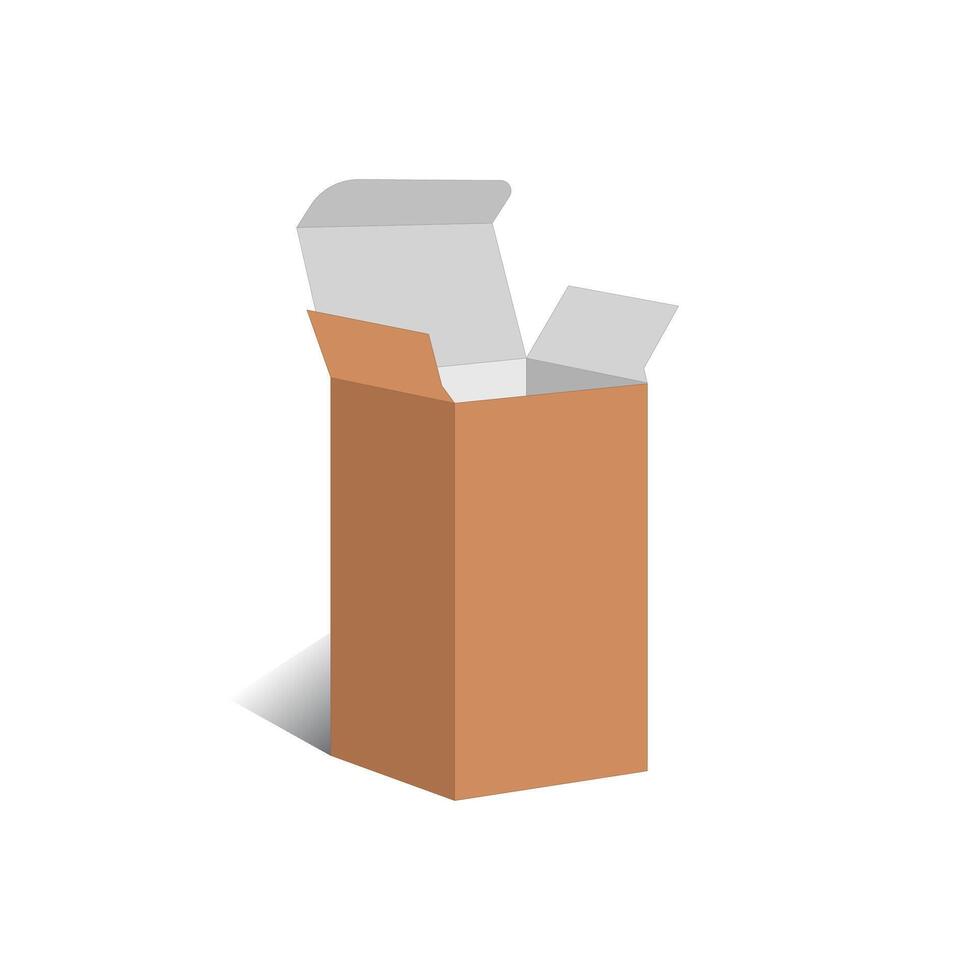 Mini Syrup box Size 5x5x8 cm dieline template, design vector