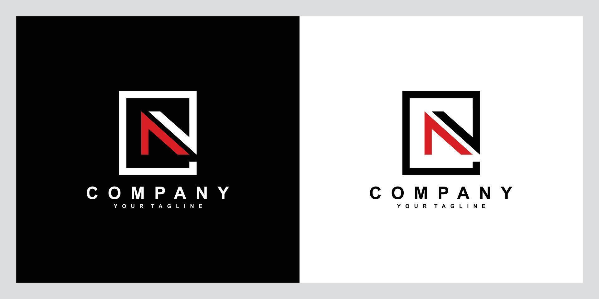 N Letter Initial Logo Design Template vector