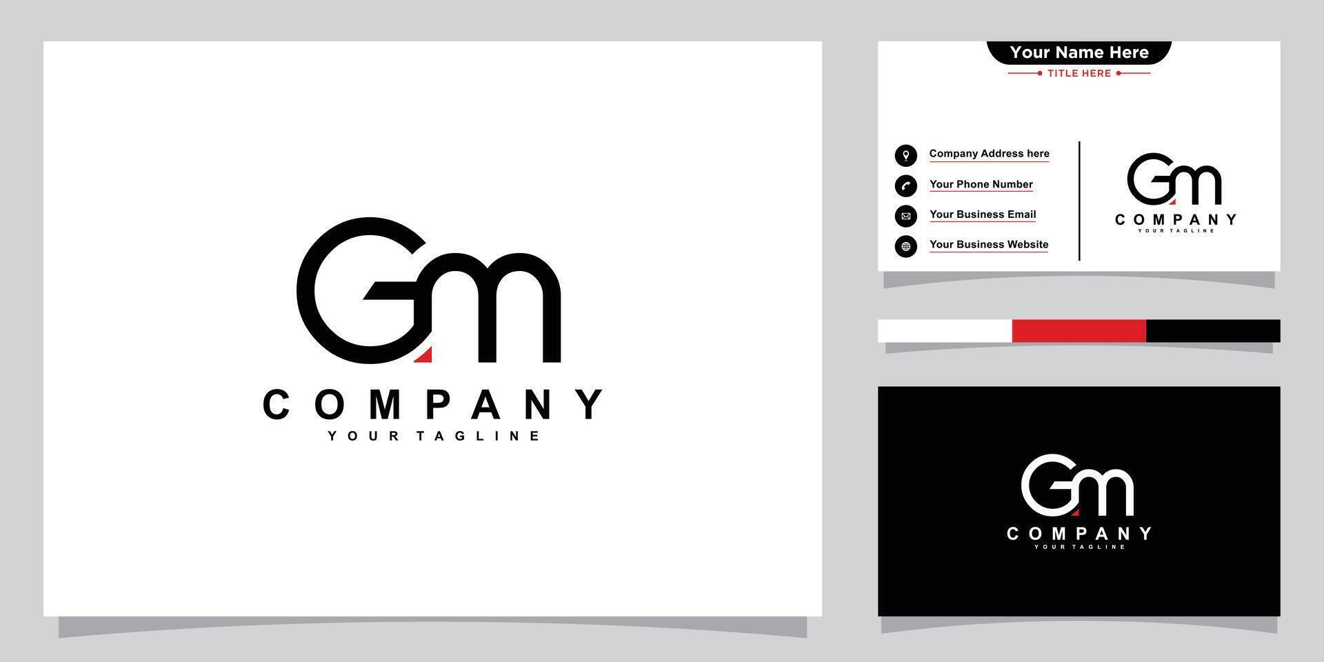 GM Letter Initial Logo Design Template vector