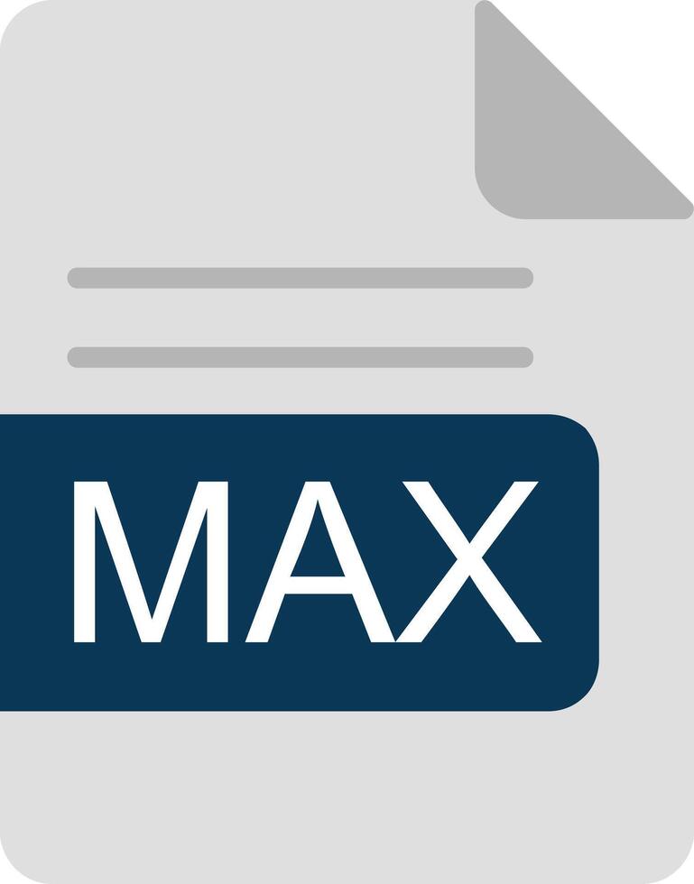 MAX File Format Flat Icon vector