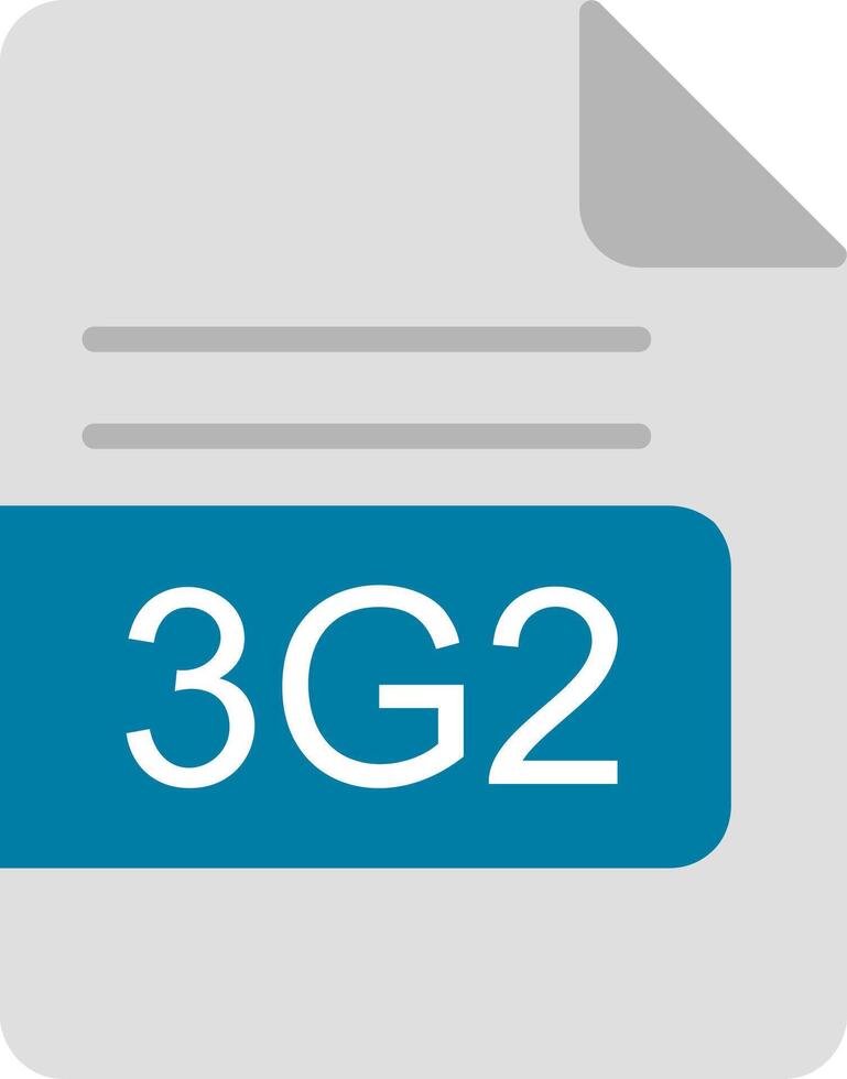 3G2 File Format Flat Icon vector