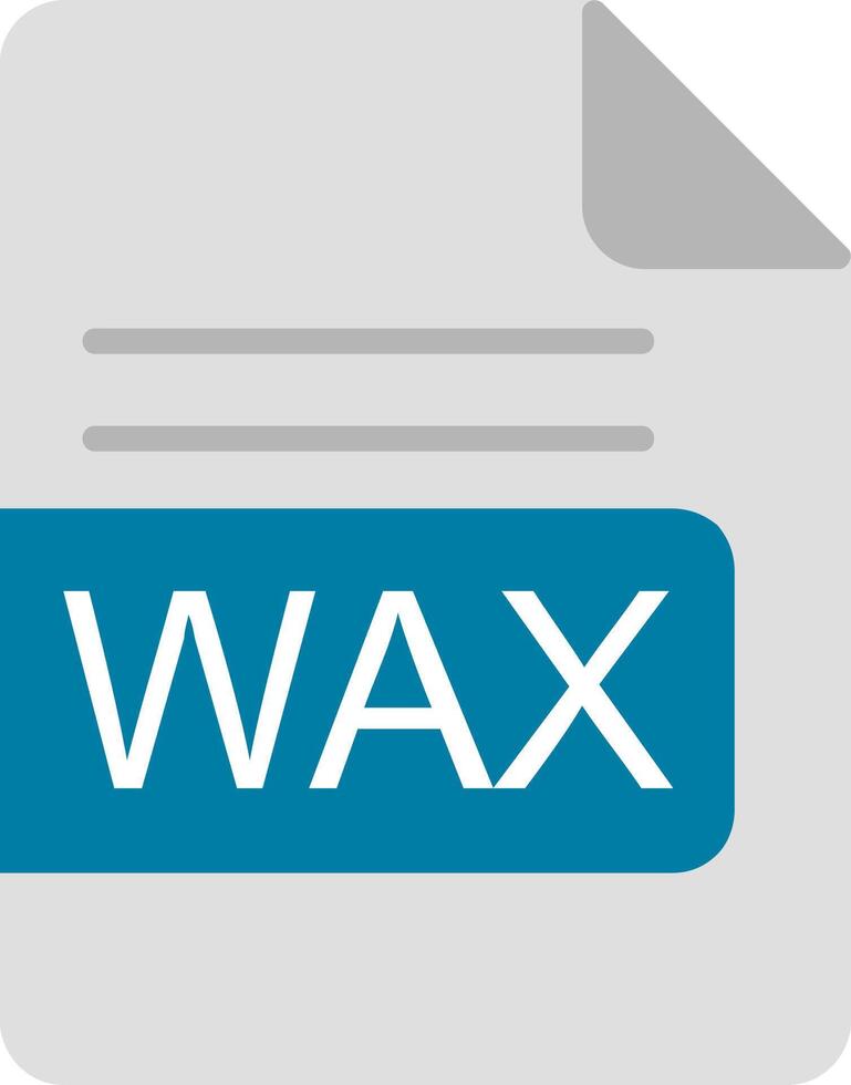 WAX File Format Flat Icon vector