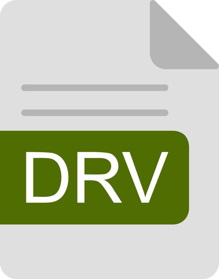 DRV File Format Flat Icon vector