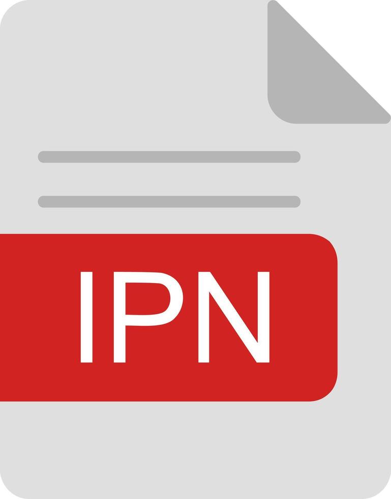 ipn archivo formato plano icono vector