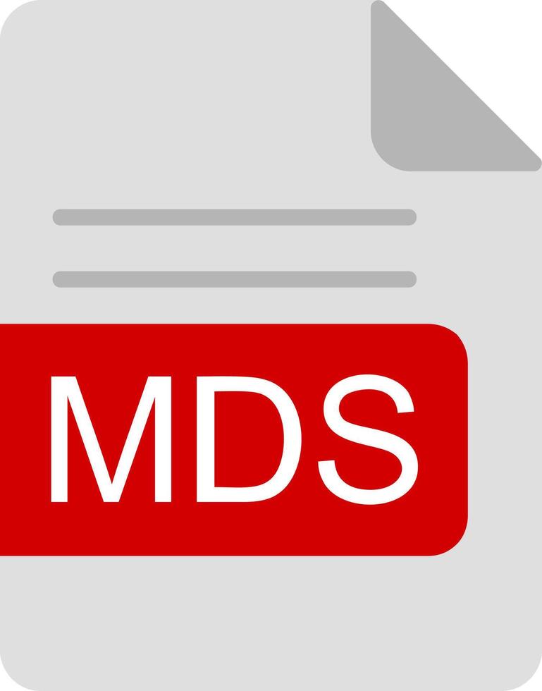 MDS File Format Flat Icon vector