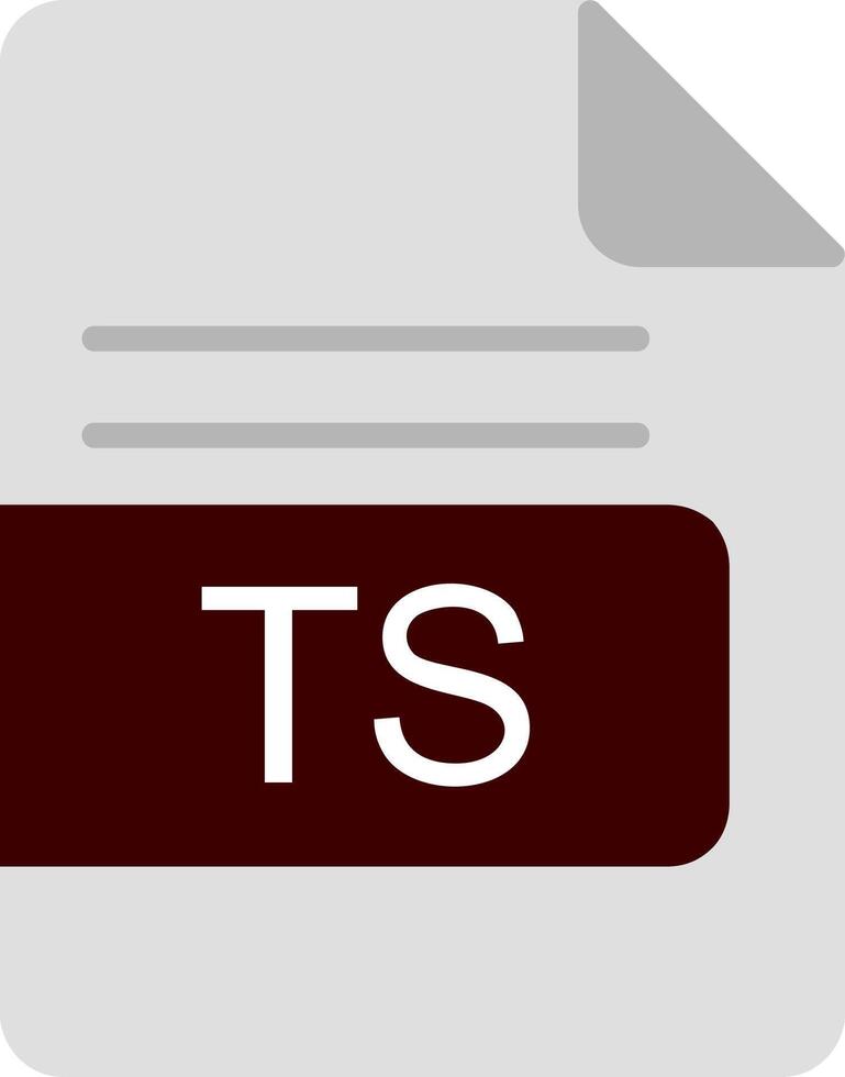 TS File Format Flat Icon vector