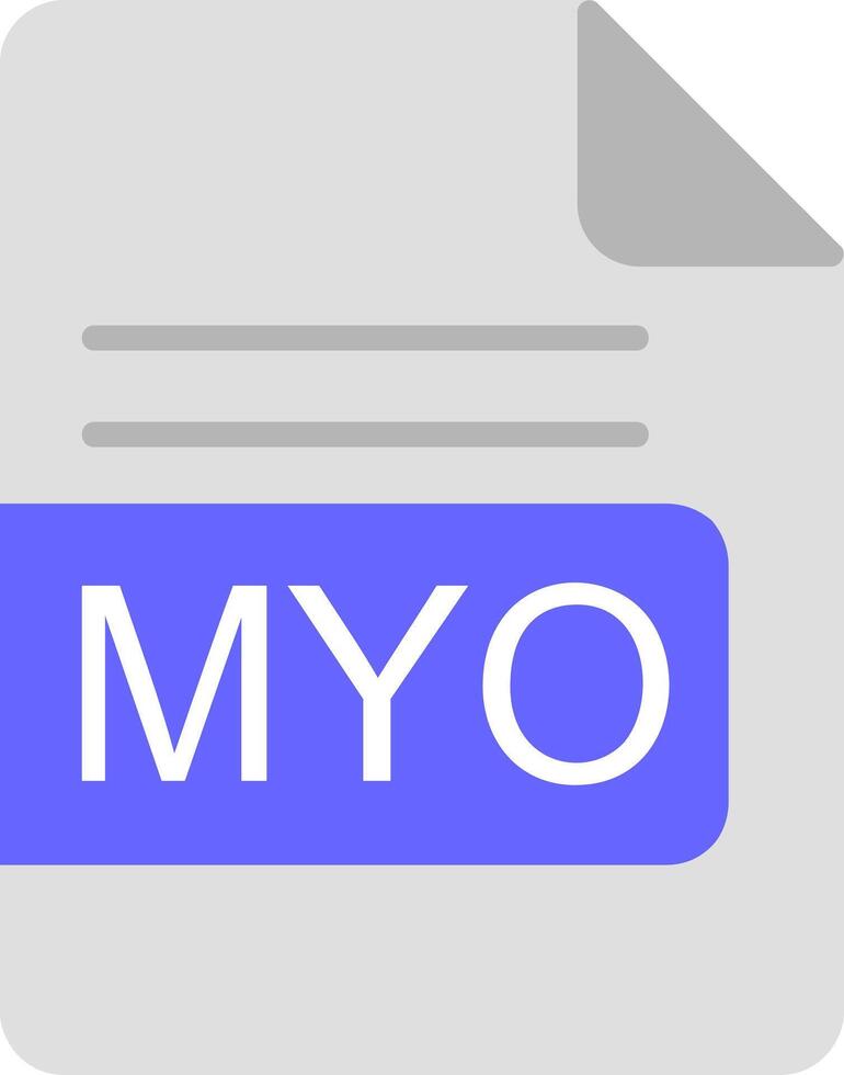MYO File Format Flat Icon vector