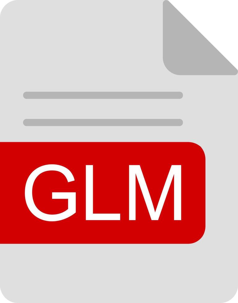 GLM File Format Flat Icon vector