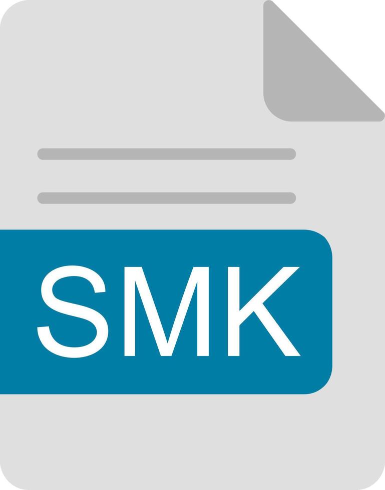 SMK File Format Flat Icon vector