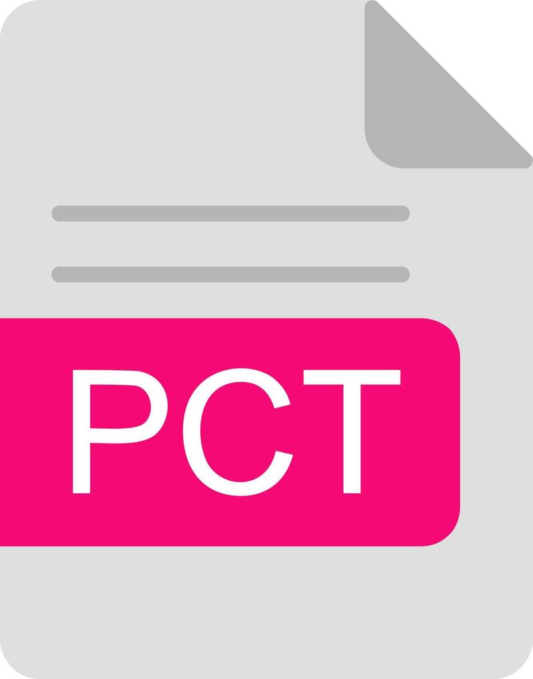 PCT File Format Flat Icon vector