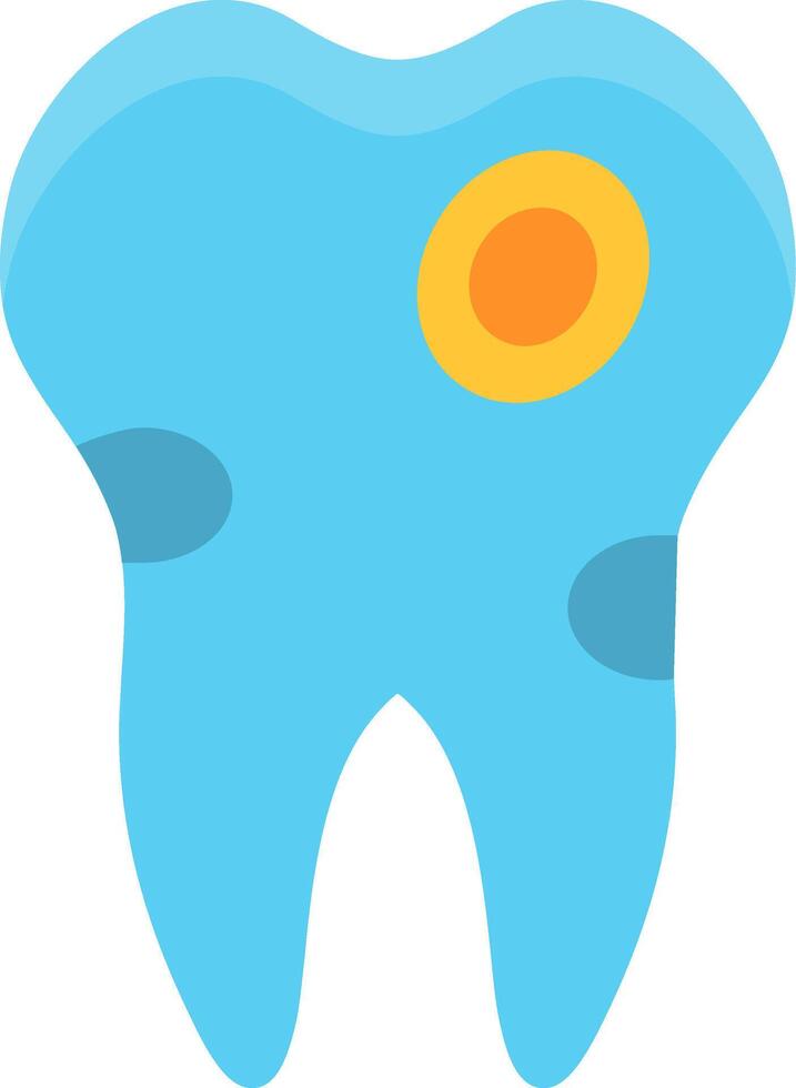Caries Flat Icon vector